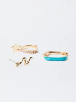 PARFOIS Kurze Ohrringe|Hoop-Ohrringe><noscript><img width=