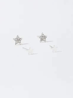 PARFOIS Halsketten|Kurze Halsketten>Set Ohrringen Aus Stahl Silber