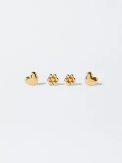 PARFOIS Ohrringe|Mittlere Ohrringe>Set Ohrringen Aus Stahl Golden
