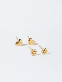 PARFOIS Ohrringe|Mittlere Ohrringe>Set Ohrringen Aus Stahl Golden