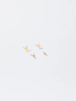 PARFOIS Halsketten|Kurze Halsketten>Set Ohrringen Aus Stahl Mit Strass Golden
