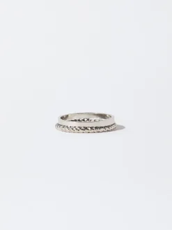 PARFOIS Raffinierter Modeschmuck|Kurze Ohrringe>Set farbene Ringe Silber
