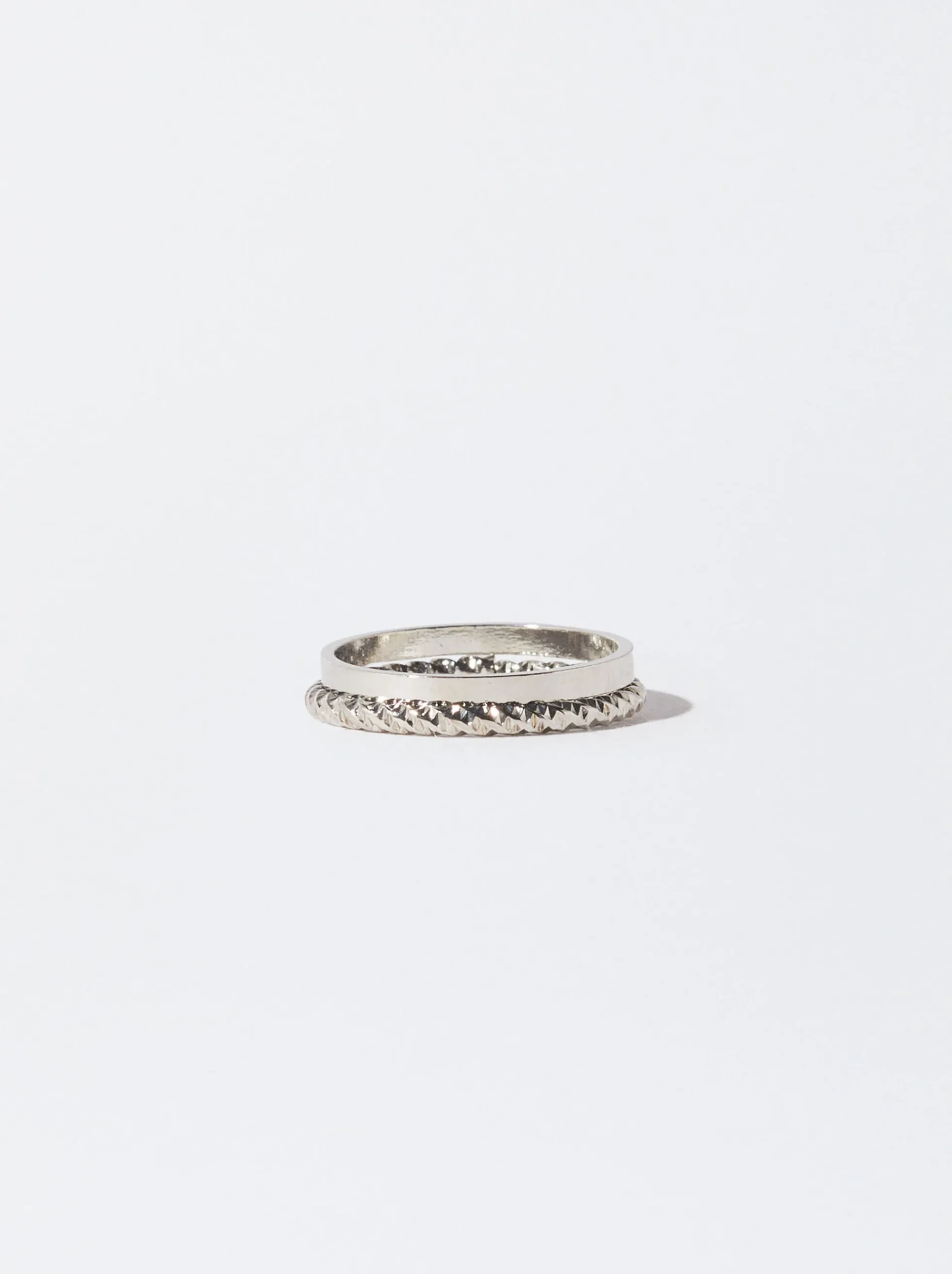 PARFOIS Raffinierter Modeschmuck|Kurze Ohrringe>Set farbene Ringe Silber