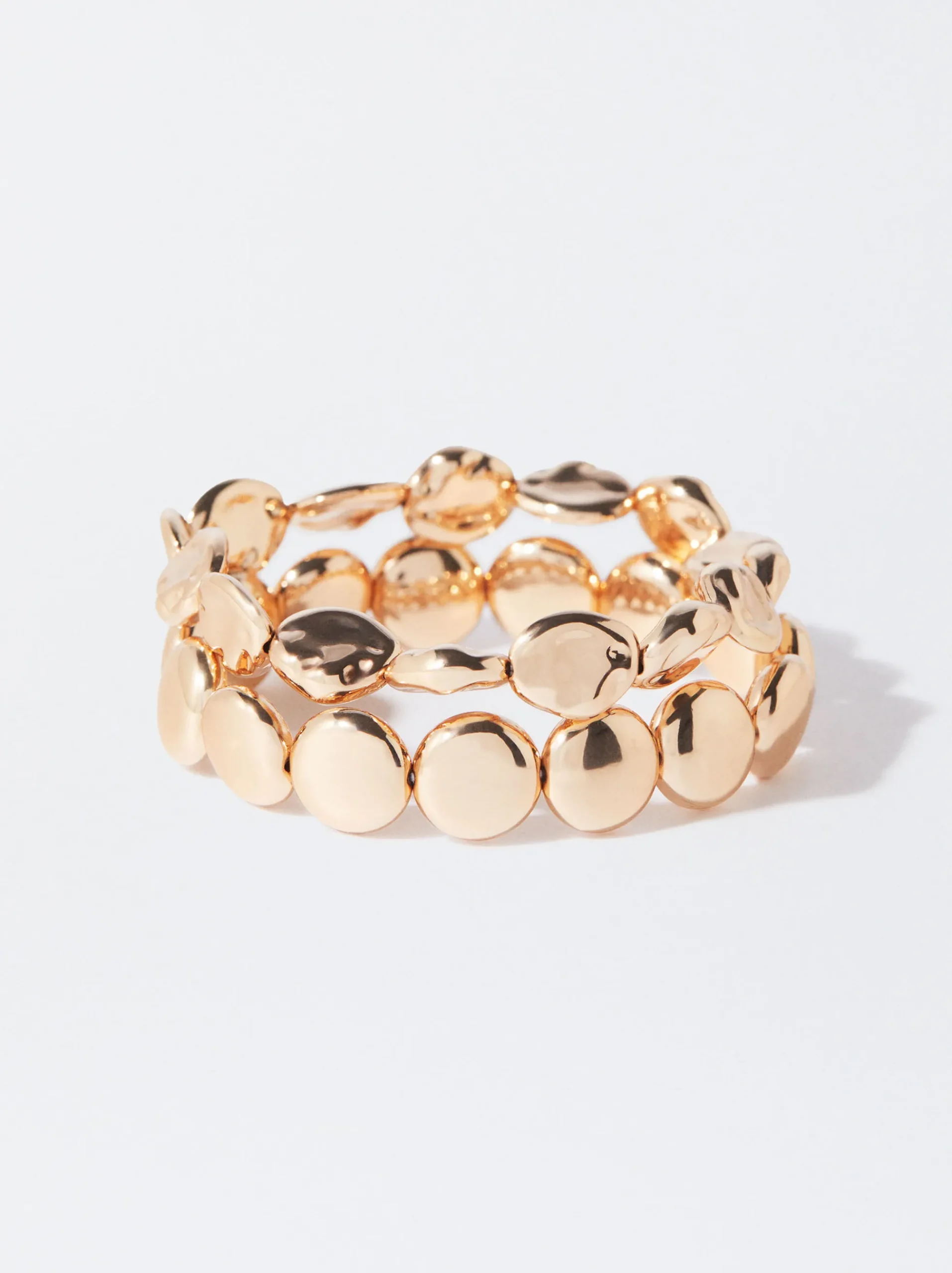 PARFOIS Kurze Halsketten>Set Von Elastischen Armbändern Golden