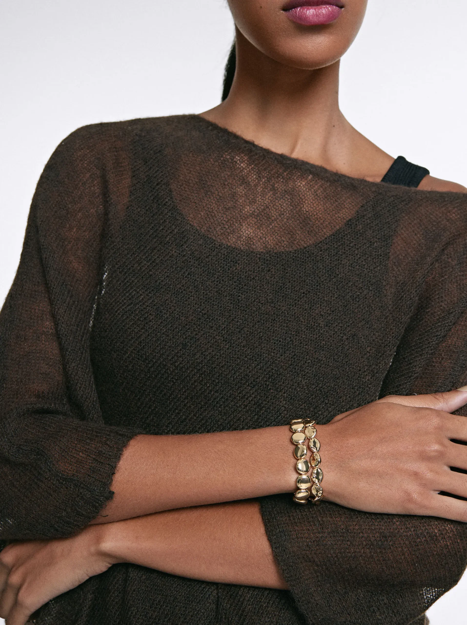 PARFOIS Kurze Halsketten>Set Von Elastischen Armbändern Golden