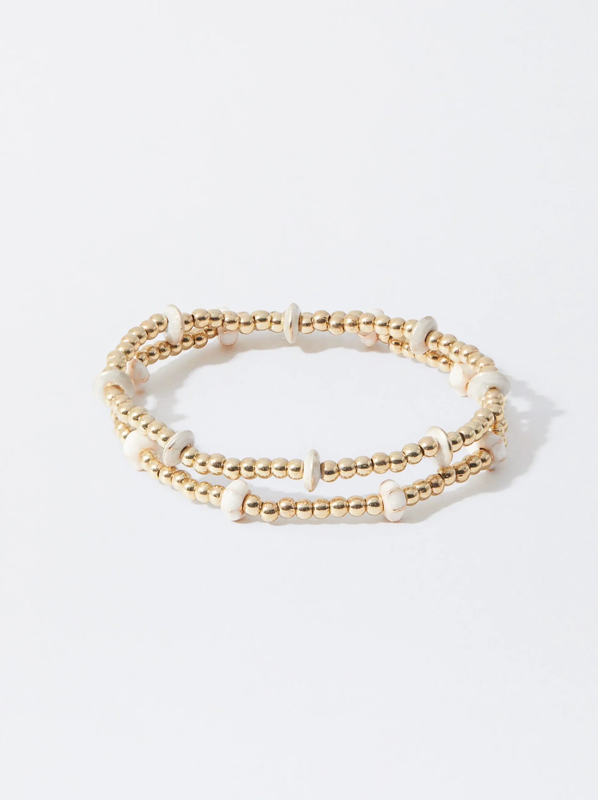 PARFOIS Kurze Halsketten>Set Von Elastischen Armbändern Beige