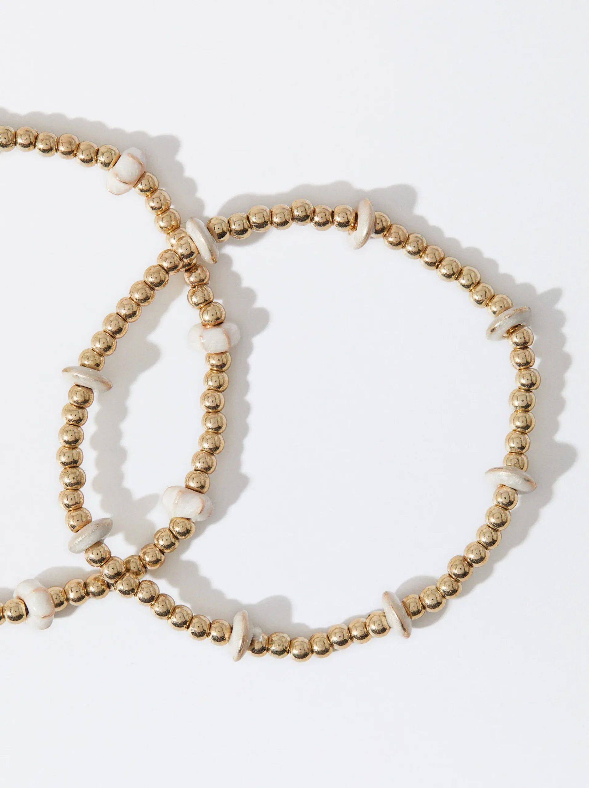 PARFOIS Kurze Halsketten>Set Von Elastischen Armbändern Beige