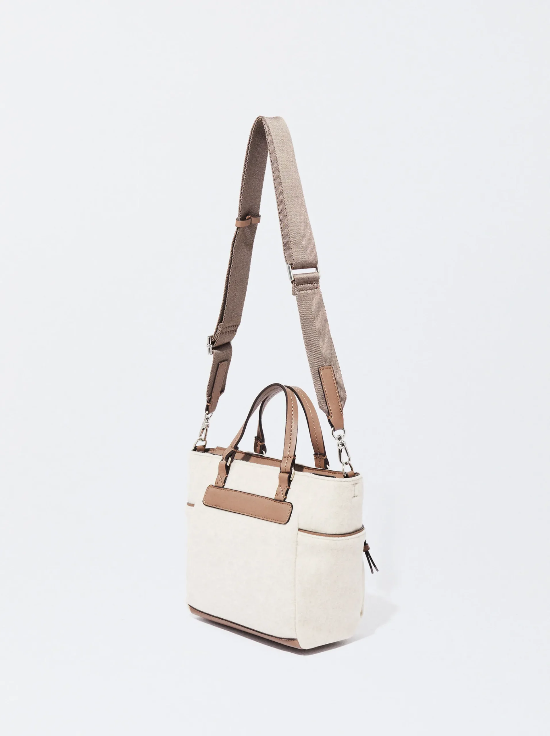 PARFOIS Basics|Strick>Shopper Aus Filz Ekrü