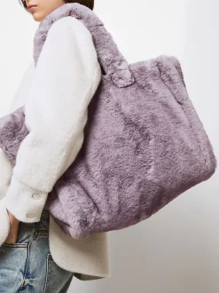 PARFOIS Rücksäcke>Shopper Aus Kunstpelz Lila