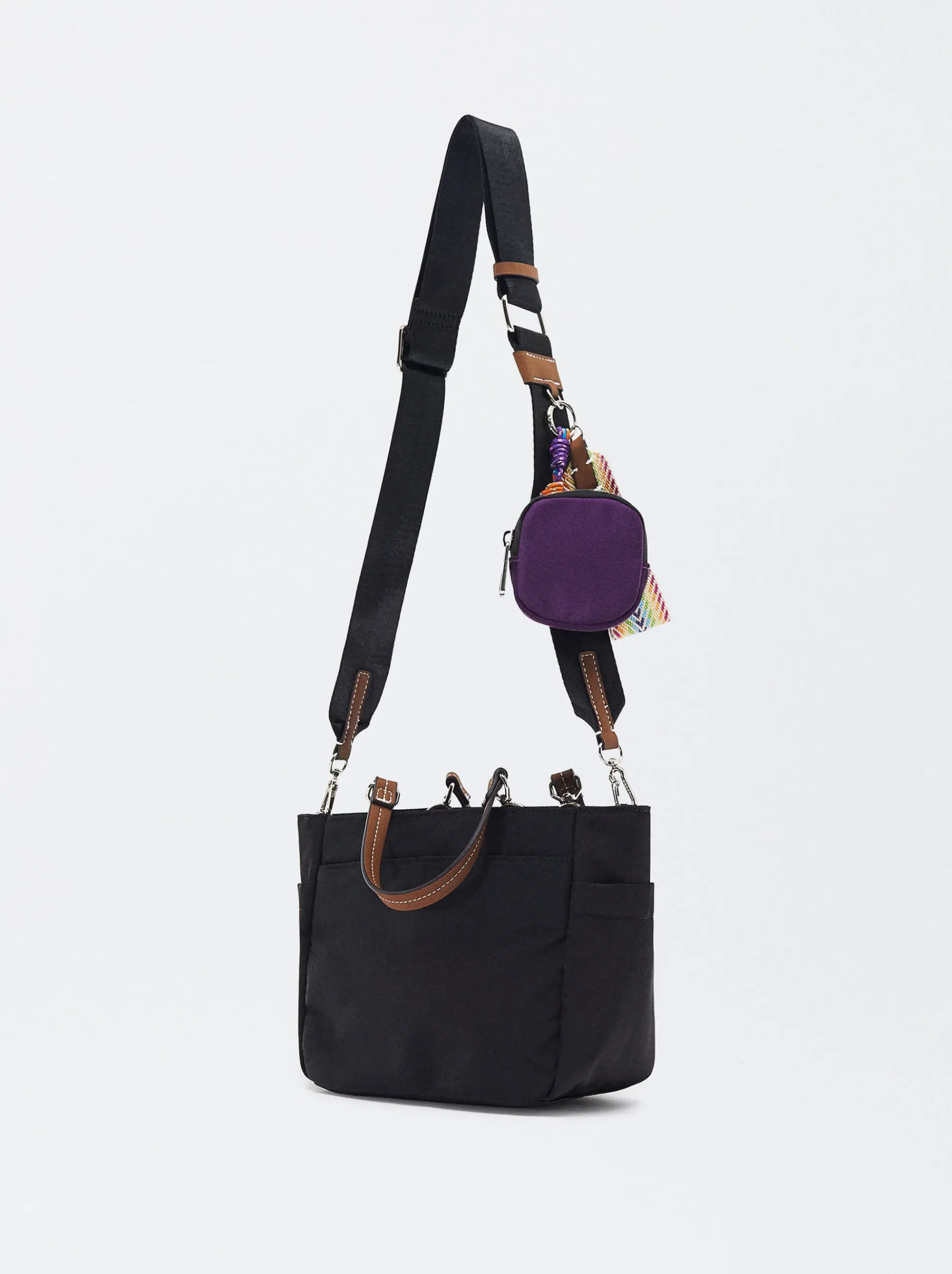 PARFOIS Schals|Schals>Shopper Aus Nylon Schwarz