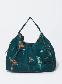 PARFOIS Rücksäcke>Shopper Aus Nylon Mit Blumenprint Gr&uuml;n