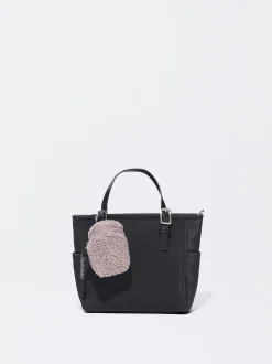 PARFOIS Rücksäcke>Shopper Aus Nylon-Imitat Mit Abnehmbarer Tasche Schwarz