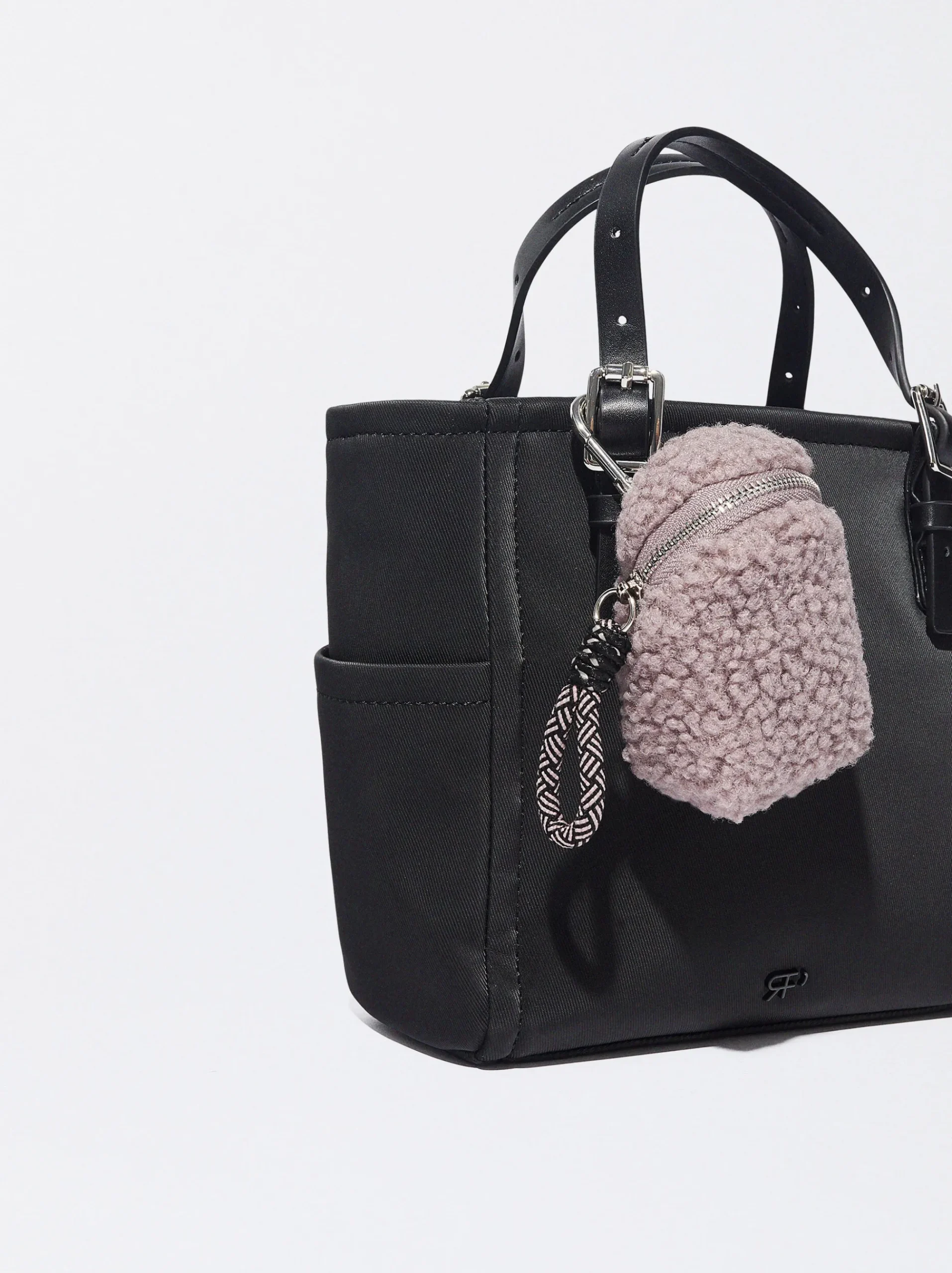 PARFOIS Rücksäcke>Shopper Aus Nylon-Imitat Mit Abnehmbarer Tasche Schwarz