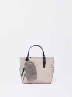 PARFOIS Rücksäcke>Shopper Aus Nylon-Imitat Mit Abnehmbarer Tasche Grau