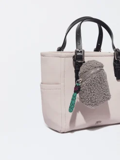 PARFOIS Rücksäcke>Shopper Aus Nylon-Imitat Mit Abnehmbarer Tasche Grau