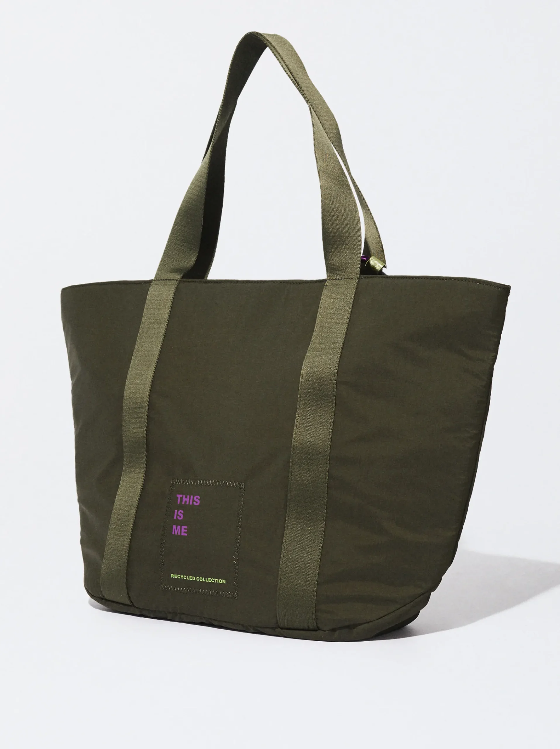 PARFOIS Basics|Umhängetaschen>Shopper Aus Recyceltem Nylon Khaki
