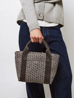 PARFOIS Schultertaschen|Taschen aus Leder NEW>Shopper Mit Print Grau