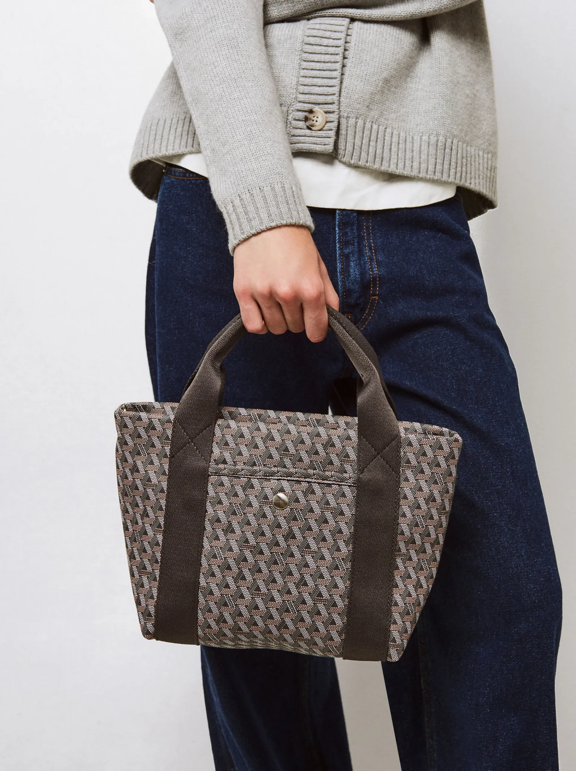 PARFOIS Schultertaschen|Taschen aus Leder NEW>Shopper Mit Print Grau