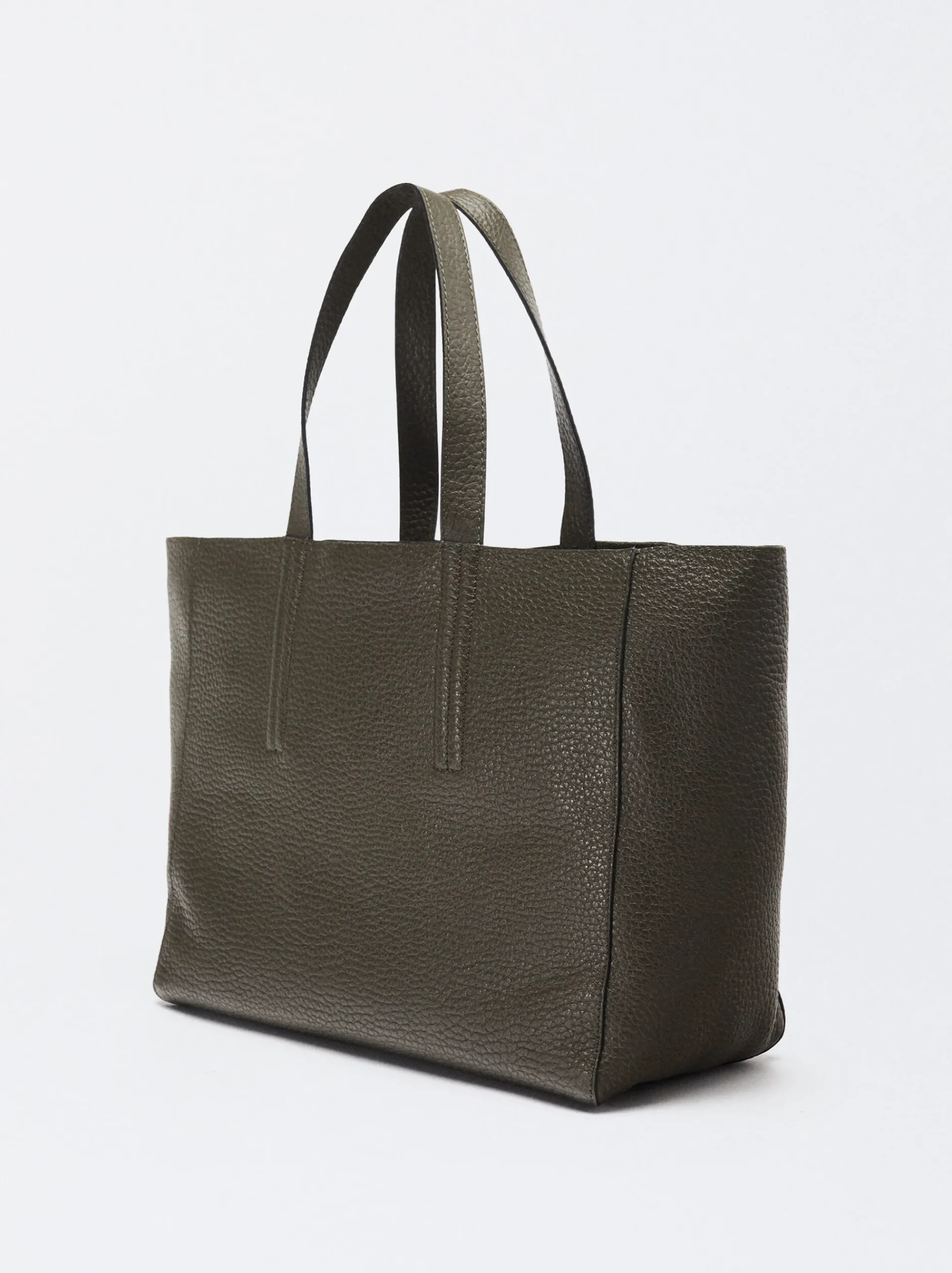 PARFOIS Basics|Set Ohrringen>Shopper-Tasche Aus Leder Khaki
