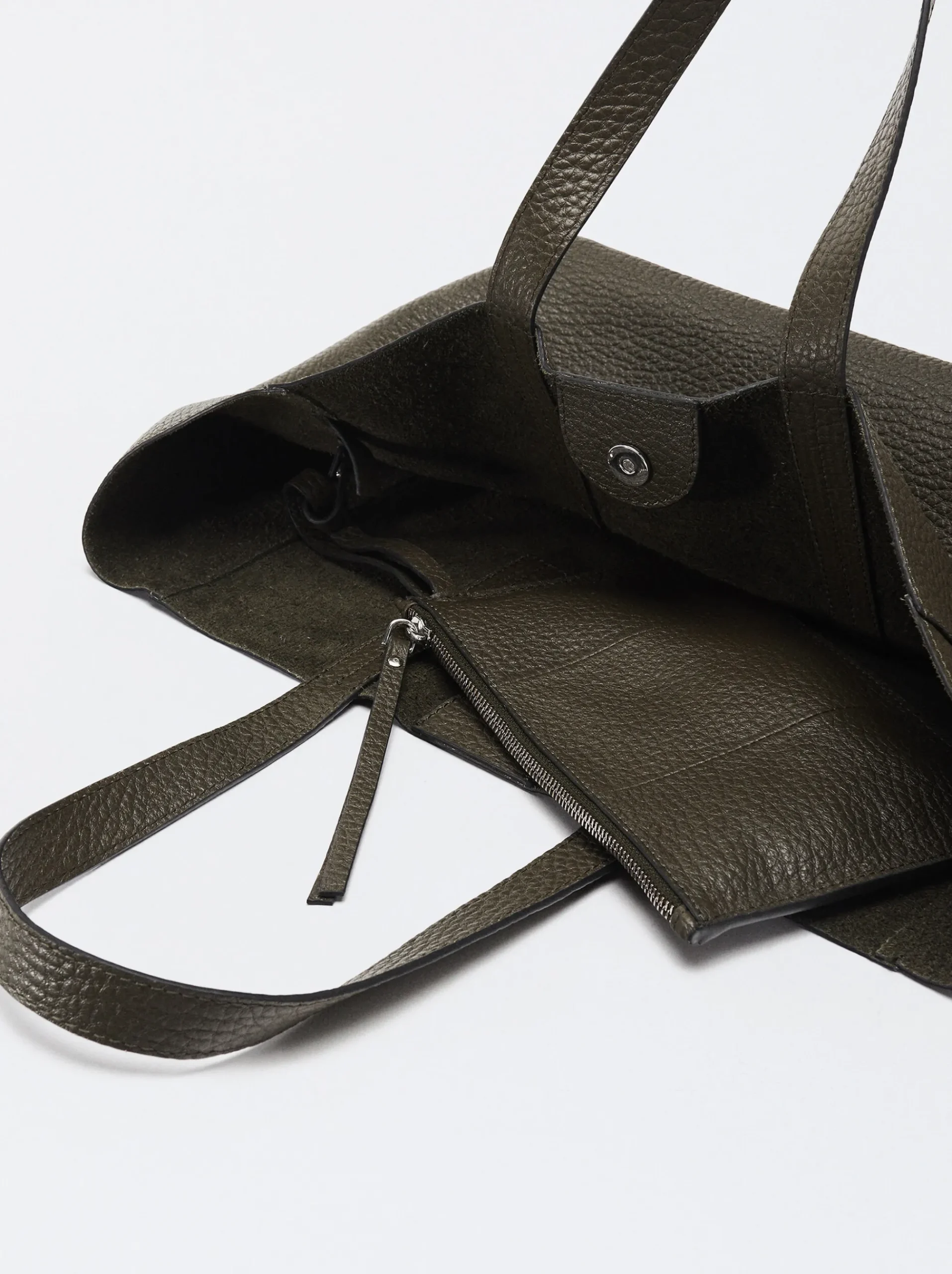 PARFOIS Basics|Set Ohrringen>Shopper-Tasche Aus Leder Khaki