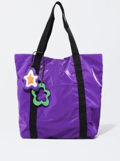 PARFOIS Grosse Taschen|Aktentaschen>Shoppingtasche Mit Anh&auml;nger Violett