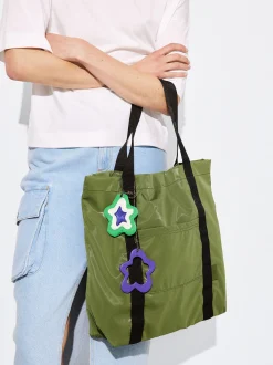 PARFOIS Grosse Taschen|Aktentaschen>Shoppingtasche Mit Anhänger Khaki
