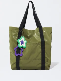 PARFOIS Grosse Taschen|Aktentaschen>Shoppingtasche Mit Anh&auml;nger Khaki