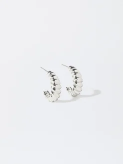 PARFOIS Raffinierter Modeschmuck|Lange Ohrringe>farbene Kreolen Silber