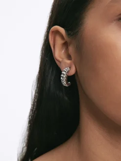 PARFOIS Raffinierter Modeschmuck|Lange Ohrringe>farbene Kreolen Silber