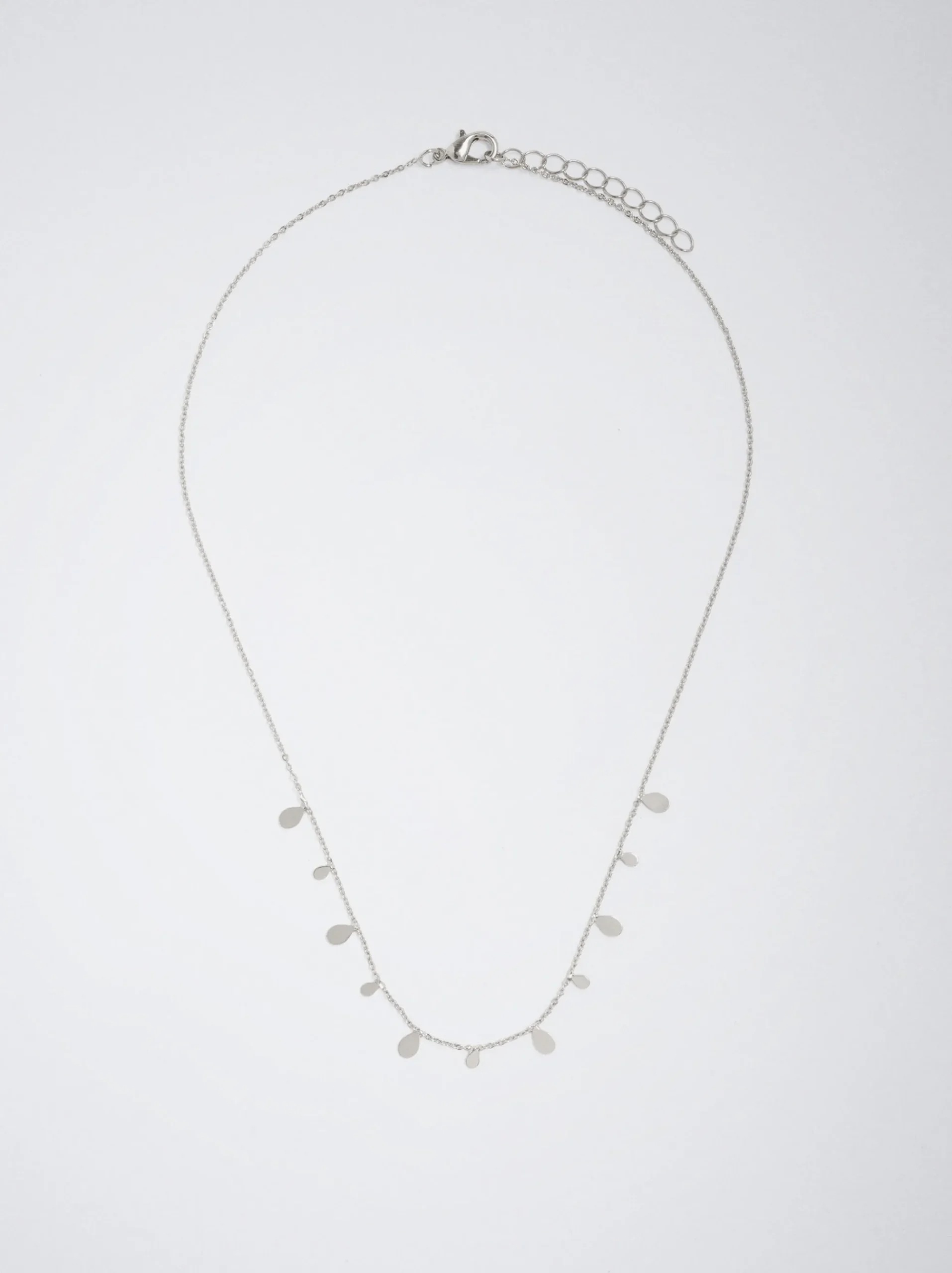 PARFOIS Raffinierter Modeschmuck|Set Ohrringen>farbener Halskette Silber