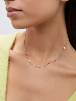 PARFOIS Premium|Lange Halsketten>farbener Halskette Aus Stahl Mit Herz Silber