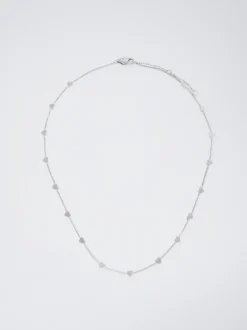 PARFOIS Premium|Lange Halsketten>farbener Halskette Aus Stahl Mit Herz Silber