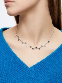 PARFOIS Raffinierter Modeschmuck|Kurze Ohrringe>farbener Halskette Mit Anhänger Silber