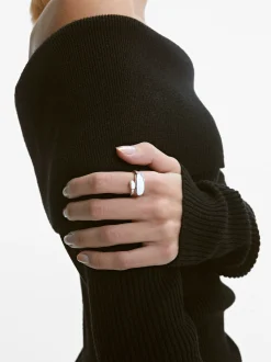 PARFOIS Basics|Strick>farbener Ring Silber