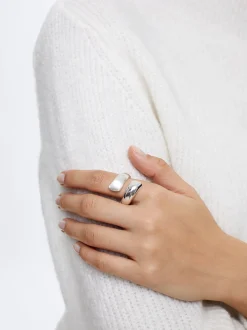 PARFOIS Basics|Tops und Shirts>farbener Spiral Ring Silber