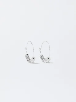 PARFOIS Lange Ohrringe|Basics>ne Creolen Silber