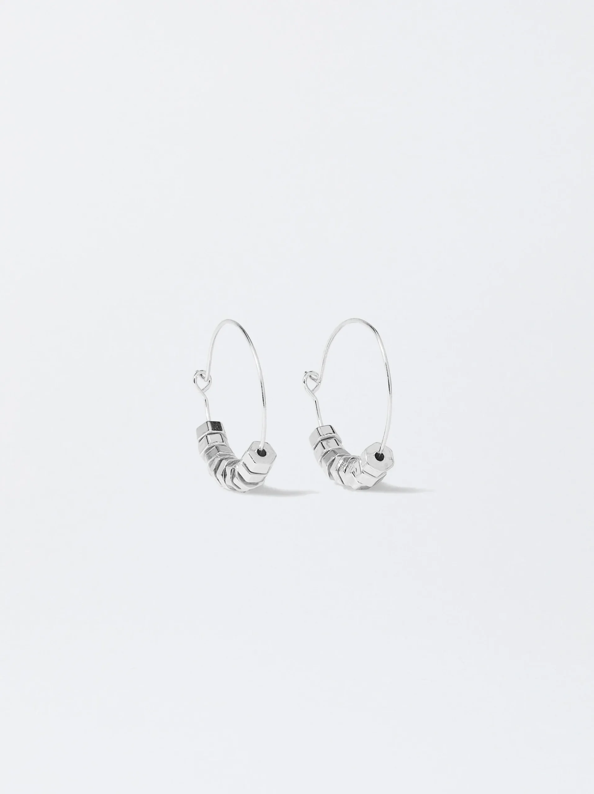 PARFOIS Lange Ohrringe|Basics>ne Creolen Silber