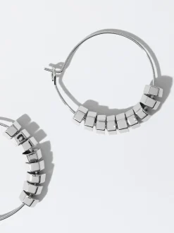 PARFOIS Lange Ohrringe|Basics>ne Creolen Silber