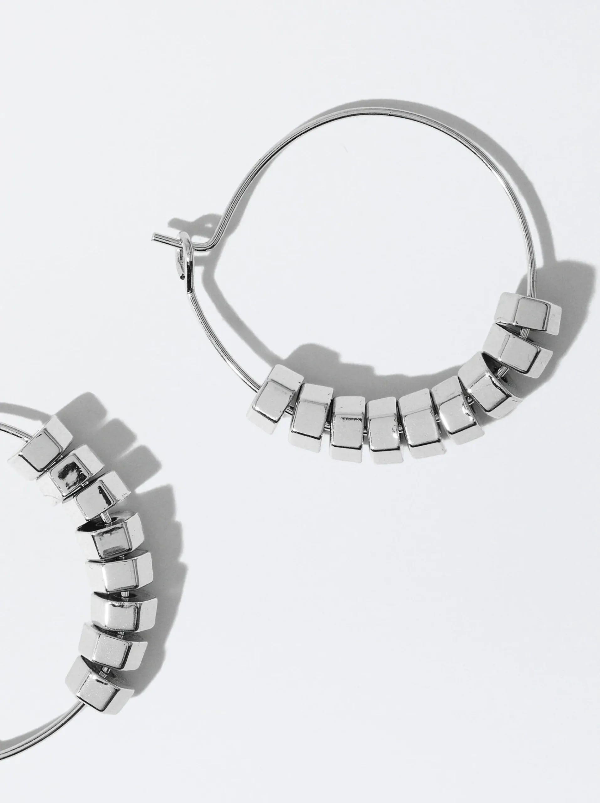 PARFOIS Lange Ohrringe|Basics>ne Creolen Silber