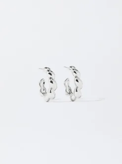 PARFOIS Lange Ohrringe|Basics>ne Creolen Silber