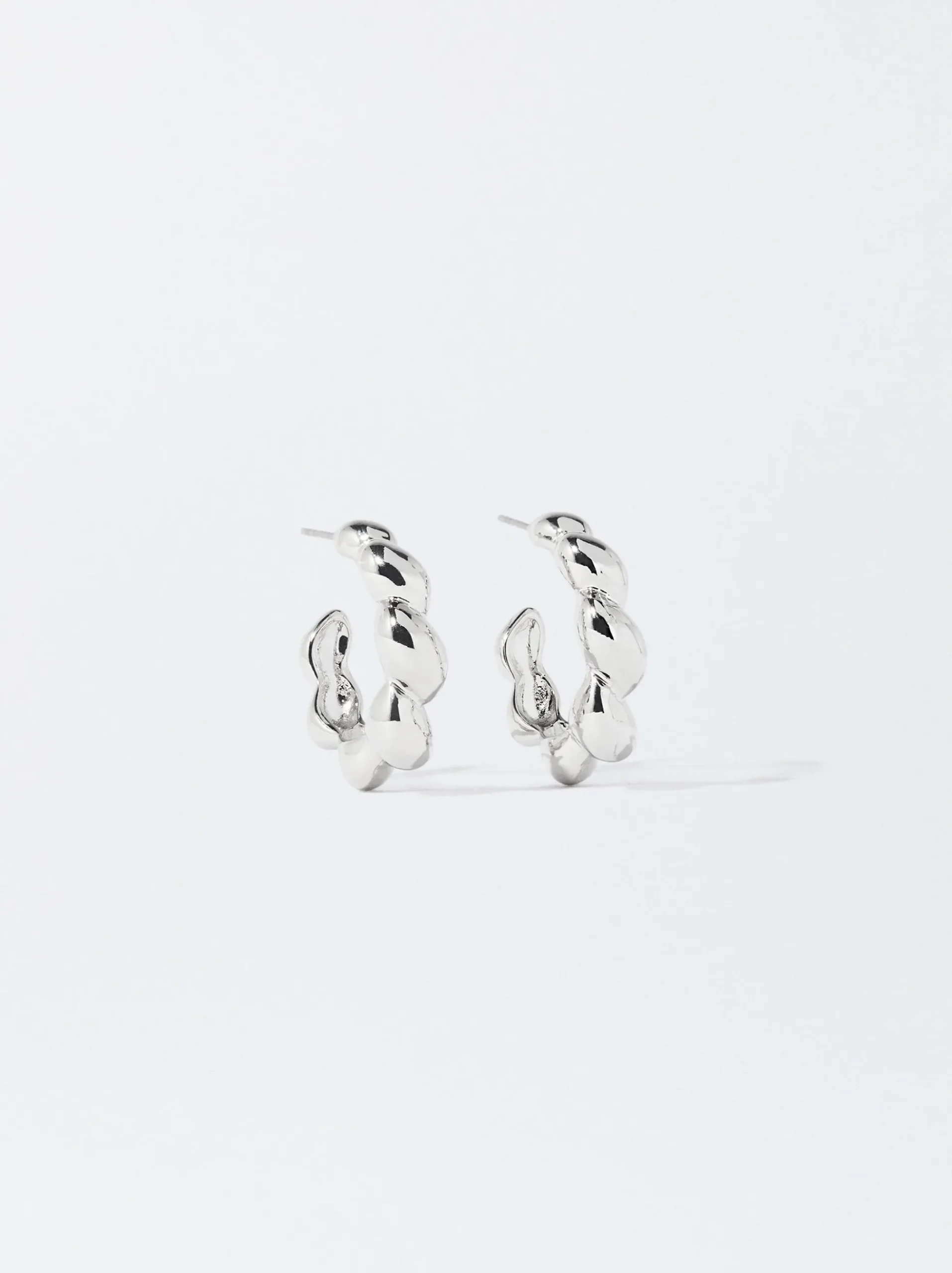 PARFOIS Lange Ohrringe|Basics>ne Creolen Silber