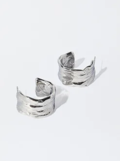 PARFOIS Halsketten|Sets>ne Creolen Aus Edelstahl Silber