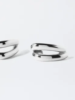 PARFOIS Ohrringe>ne Creolen Aus Edelstahl Silber