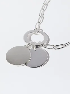 PARFOIS Set Ohrringen|Sets>ne Halskette Mit Anh&auml;nger Silber