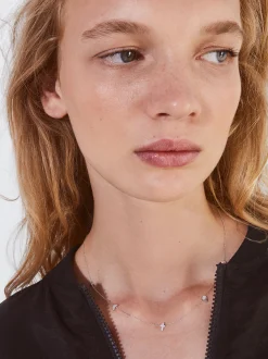 PARFOIS Raffinierter Modeschmuck|Kurze Ohrringe>ne Halskette Mit Charms Silber
