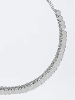 PARFOIS Raffinierter Modeschmuck|Ringe>ne Halskette Mit Medaillen Silber