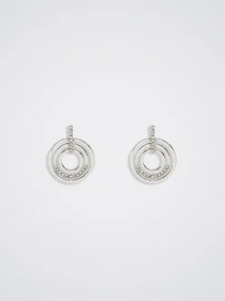 PARFOIS Raffinierter Modeschmuck|Lange Halsketten>ne Ohrringe Mit Strass Silber