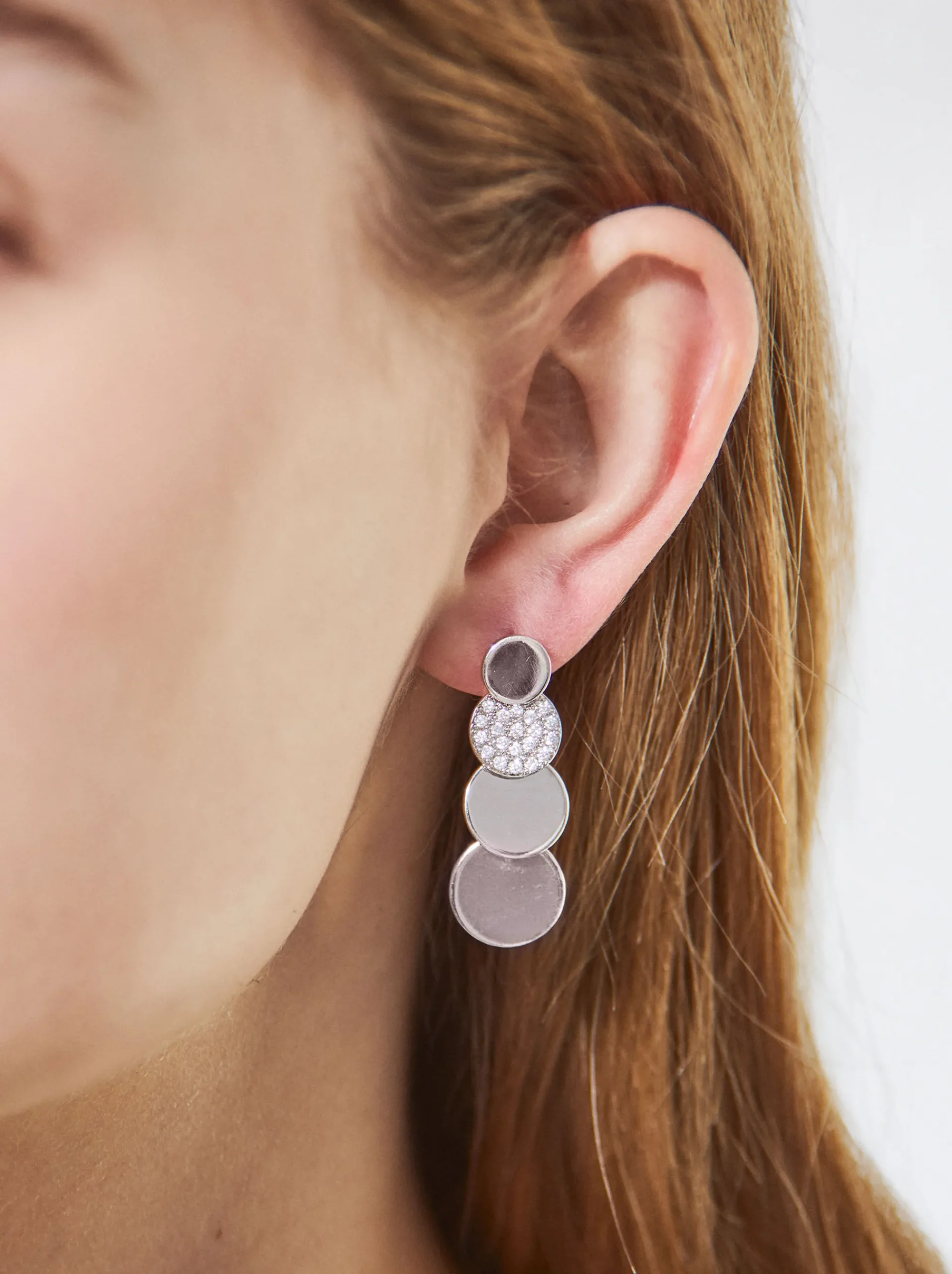 PARFOIS Raffinierter Modeschmuck|Ringe>ne Ohrringe Mit Zirkonia Silber