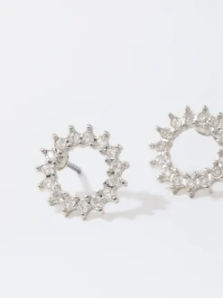 PARFOIS Raffinierter Modeschmuck|Kurze Halsketten>ne Ohrringe Mit Zirkoniasteinen Silber