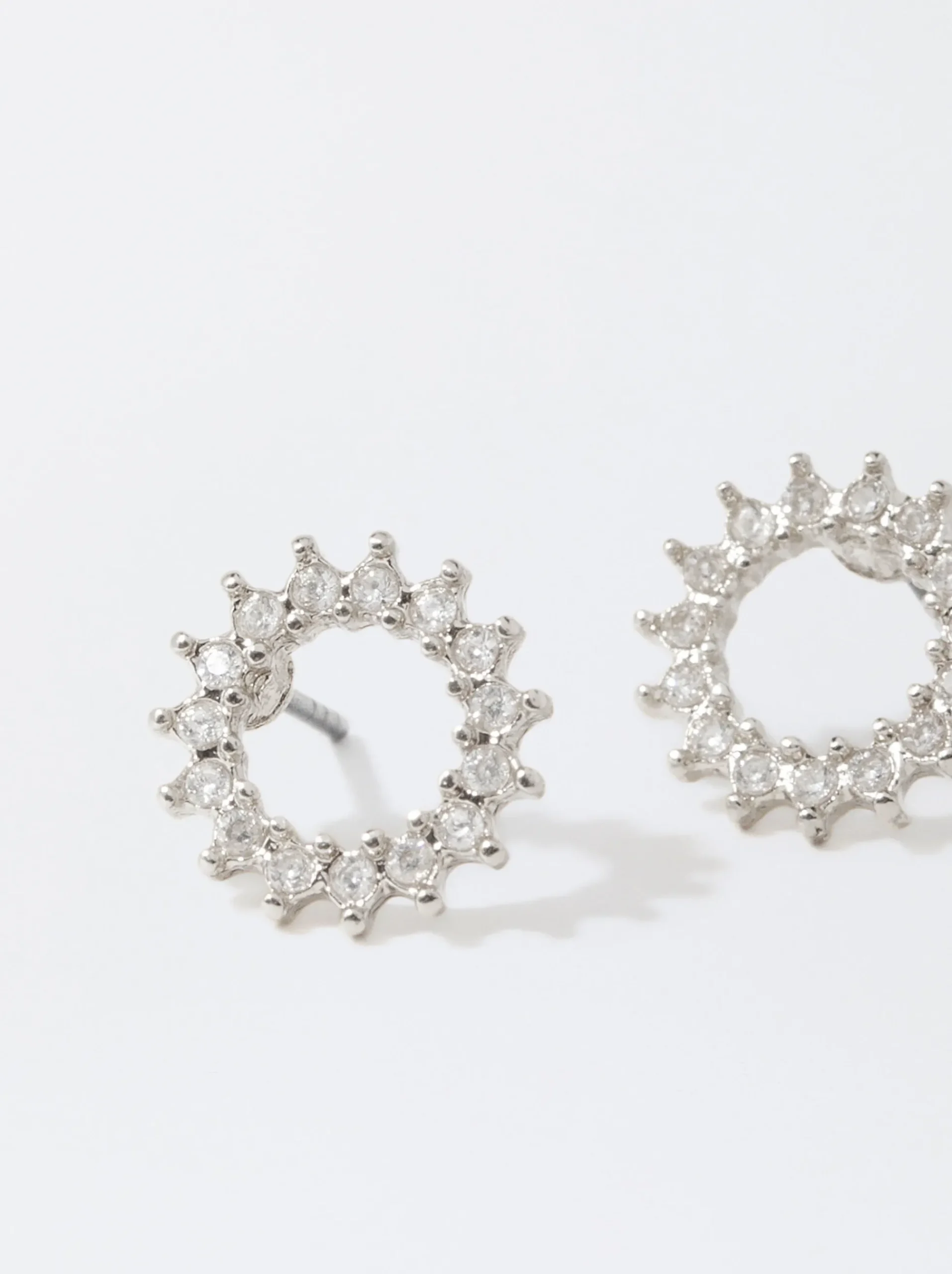 PARFOIS Raffinierter Modeschmuck|Kurze Halsketten>ne Ohrringe Mit Zirkoniasteinen Silber